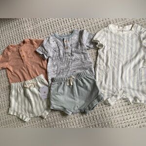 Little Co. 5 Pieces Baby Boys Summer Outfit Bundle Lauren Conrad